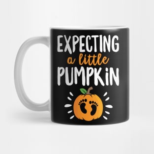 Expecting A Little Pumpkin Funny Halloween Pregnancy Announcement Mug